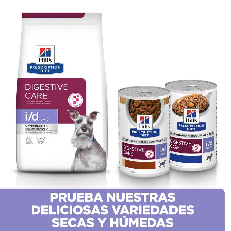 354 g Hill's Prescription Diet Digestive i/d Care Low Fat Estofado de Pollo y Verduras lata para perros, , large Imagen numero 6